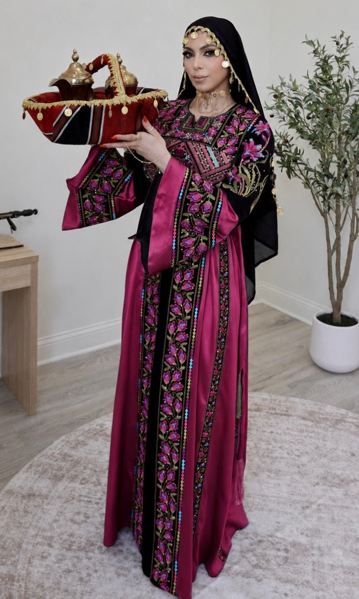 Magenta Noor Palestinian Thobe