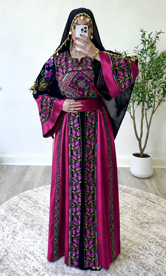 Magenta Noor Palestinian Thobe