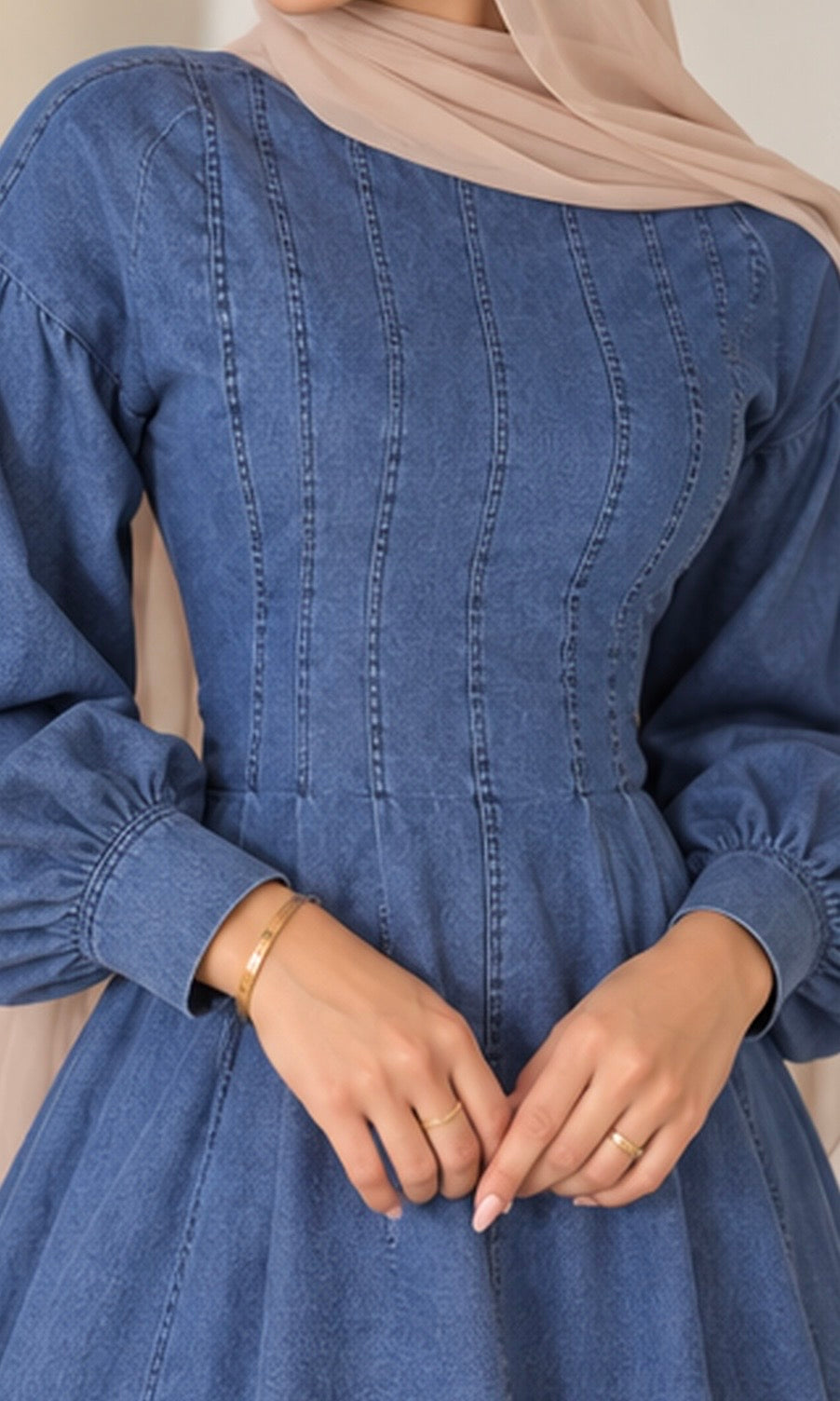 Selina Oversized Denim Maxi
