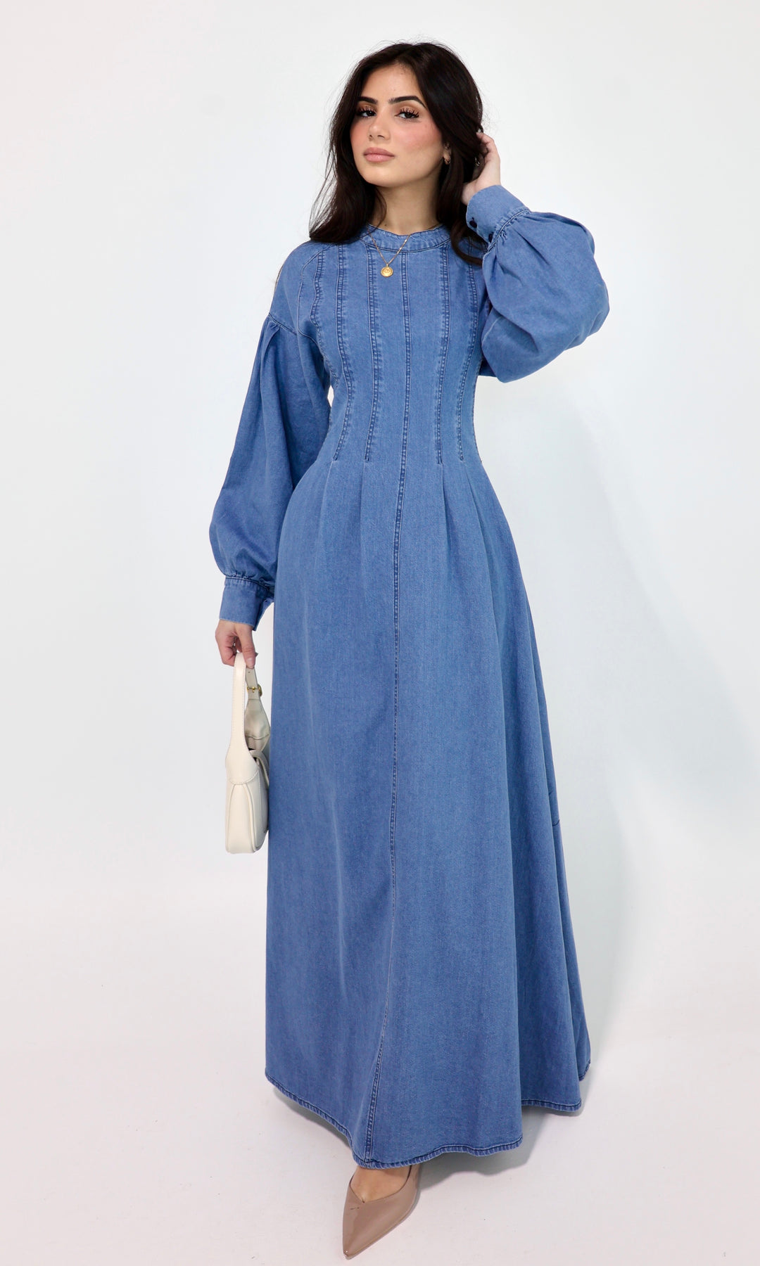Selina Oversized Denim Maxi