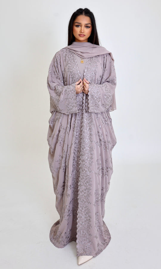Layali Embroidered Abaya Set