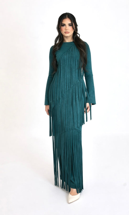 Shakira Fringe suede Maxi